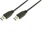 LogiLink USB-Kabel USB 3.2 Gen1 USB-A Stecker, USB-A Stecker 3.00 m Schwarz CU0040