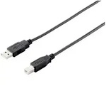 Equip USB-Kabel USB-A Stecker, USB-B Stecker 3.00m Schwarz 128861