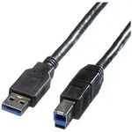 Roline USB-Kabel USB 3.2 Gen1 USB-A Stecker, USB-B Stecker 1.80m Schwarz Geschirmt