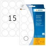 HERMA Verschlussetiketten &Oslash; 32 mm, 240 Etiketten, 16 Blatt, rund, transparente