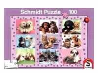 Schmidt 56268 - Puzzle, Meine Tierfreunde, Kinderpuzzle, 100 Teile