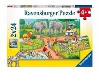 Ravensburger Kinderpuzzle - 07813 Ein Tag im Zoo - Puzzle für Kinder ab 4 Jahren,