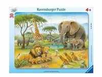 Ravensburger Kinderpuzzle - 06146 Afrikas Tierwelt - Rahmenpuzzle für Kinder...