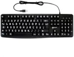 Geemarc KBSV3_BLK_GE USB Tastatur Deutsch, QWERTZ Schwarz Extragro&szlig;e Tasten