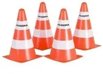 Hudora 76105 - Pylonen orange/wei&szlig; 22,5 cm, 4er Set