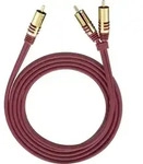 Oehlbach 20562 Cinch Audio Y-Kabel [2x Cinch-Stecker - 1x Cinch-Stecker] 2.00 m Rot