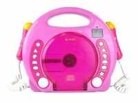 Karaoke CD Player MP3 2 Mikros pink