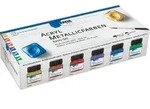 KREUL Acryl Metallicfarben Basis Set 6 x 20 ml