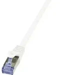LogiLink CQ3051S RJ45 Patchkabel CAT 6a S/FTP 2.00 m Wei&szlig; Flammwidrig, mit
