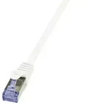 LogiLink CQ3061S RJ45 Patchkabel CAT 6a S/FTP 3.00 m Wei&szlig; Flammwidrig, mit