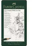 Faber-Castell Bleistifte Castell 9000 Design Set, 8B-2H, 12er Set