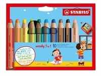 Buntstift, Wasserfarbe & Wachsmalkreide - STABILO woody 3 in 1 - 10er Pack mit