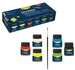 KREUL Javana Stoffmalfarben f&uuml;r helle und dunkle Stoffe, Set Grundfarben 6 x...
