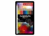Pastellkreidestift - STABILO CarbOthello - ARTY+ - 12er Metalletui - mit 12