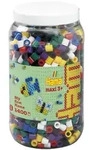 Hama&reg; B&uuml;gelperlen Maxi - Vollton Mix 1400 Perlen (6 Farben) in Aufbewahrungsdo