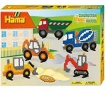 Hama&reg; B&uuml;gelperlen Midi - Geschenkpackung Baufahrzeuge - 1 Stiftplatte Brummi,