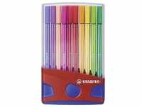 Premium-Filzstift - STABILO Pen 68 ColorParade - 20er Tischset in rot/blau -...