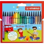 STABILO Premium-Filzstift - Pen 68 Mini - 18er Pack - mit 18 verschiedenen...