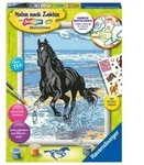 CreArt, Malen nach Zahlen Kinder - Pferd am Strand