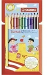 STABILO Dreikant-Buntstift - Trio dick - 12er Pack - mit 12 verschiedenen Farben