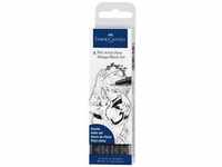 Faber-Castell Tuschestifte Pitt Artist Pens, 4er Set schwarz