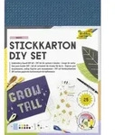 Folia Stickkarton DIY Set, 25-teilig, unbedruckt