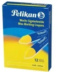 Pelikan Wachs-Signierkreide f&uuml;r glatte Untergr&uuml;nde, 12er Set, Gelb