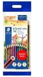 STAEDTLER Buntstifte Noris colour 185, 12 Buntstifte, 1 Bleistift, 1 Radierer