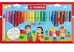 STABILO Filzstift mit Kappenring - Cappi - 24er Pack - mit 24 verschiedenen Farben
