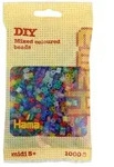 Hama&reg; B&uuml;gelperlen Midi - Transparent Glitter Mix 1000 Perlen.