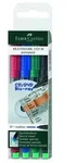 Faber-Castell Marker Multimark 1525 M permanent, 4er Set