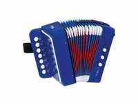 Bino 86584 - Akkordeon, blau/bunt, Kinderakkordeon, Musikinstrument