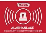 ABUS AU1423 Warnaufkleber Alarmanlage Sprachen Deutsch (B x H) 74mm x 52.5mm