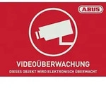 ABUS AU1421 Warnaufkleber Video&uuml;berwachung Sprachen Deutsch (B x H) 74mm x 52.5mm
