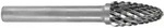 Fr&auml;sstift RBF D.6mm Kopf-L.18mm Schaft-D.6mm HM Blank Verz.KVZ 4 RUKO