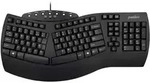 Perixx Periboard-512 USB Tastatur Deutsch, QWERTZ Schwarz Ergonomisch