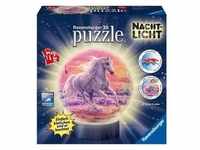 Ravensburger 11843 - Pferde am Strand, Nacht Licht, 3D Puzzle Ball, 72 Teile