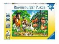 Ravensburger 10689 - Versammlung der Tiere, 100 Teile, XXL Puzzle