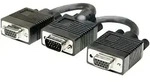 Manhattan VGA Y-Kabel VGA 15pol. Stecker, VGA 15pol. Buchse, VGA 15pol. Buchse 0.15 m