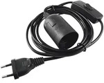 Eurolite 51100666 Lampenfassung E27 230 V 60 W mit Eurostecker, mit Wippschalter
