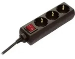 AS Schwabe 11362 Steckdosenleiste mit Schalter Schwarz Schutzkontakt 1St.