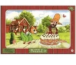 Tr&ouml;tsch Rahmenpuzzle Pettersson und Findus 15-teilig