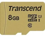 Transcend Premium 500S microSDHC-Karte 8 GB Class 10, UHS-I, UHS-Class 1 inkl.