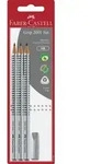 Faber-Castell Bleistift Grip 2001 HB 3er Set mit Radierer
