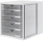 HAN Systembox 1450-63 Schubladenbox Grau DIN A4, DIN C4 Anzahl der Schubf&auml;cher: 5