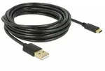 Delock USB-Kabel USB 2.0 USB-A Stecker, USB-C&reg; Stecker 4.00m Schwarz 83669