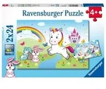 Puzzle Ravensburger M&auml;rchenhaftes Einhorn 2 X 24 Teile