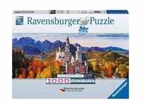 Ravensburger 15161 - Schloss in Bayern, Neuschwanstein, Panorama-Puzzle, 1000 Teile