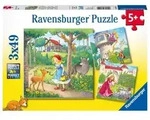 Puzzle Ravensburger Rapunzel, Rotk&auml;ppchen & der Froschk&ouml;nig 3 X 49 Teile