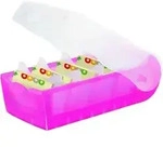 HAN CROCO 997-663 Karteibox Transluzent, Pink max. Anzahl der Karten: 900 Karten DIN